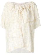 See By Chloé Floral-print Ruffled Blouse - Yellow & Orange