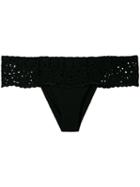 Ermanno Scervino - Lace Frill Bikini Bottoms - Women - Polyamide/spandex/elastane - Iv, Black, Polyamide/spandex/elastane