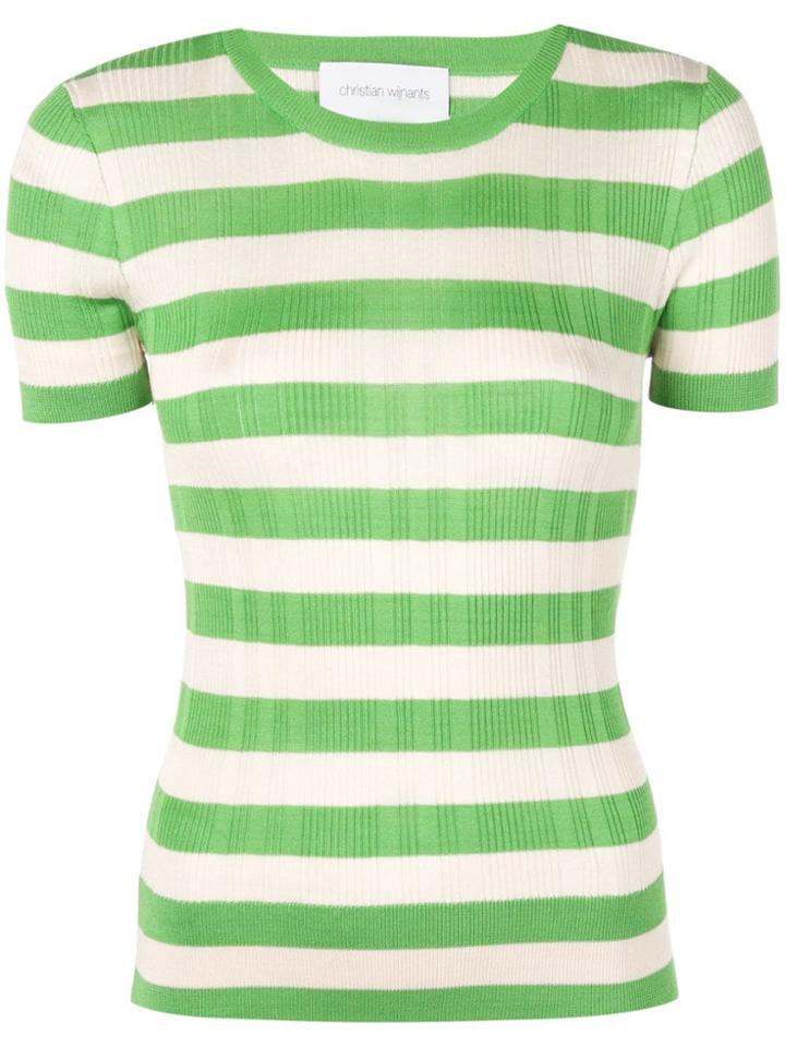 Christian Wijnants Kaz Ribbed Top - Green