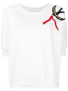 Bellerose Embroidered Short-sleeve Sweater - White