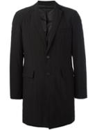 Aspesi Single Breasted Midi Coat, Men's, Size: Xxl, Black, Polyester/polyamide