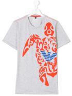 Armani Junior Teen Printed T-shirt - Grey