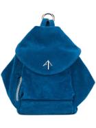 Manu Atelier Trapeze Shape Shoulder Bag - Blue