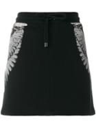 Marcelo Burlon County Of Milan Embroidered Draw-string Skirt - Black