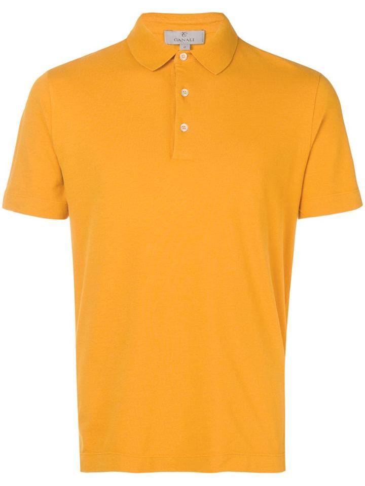 Canali Slim-fit Polo Shirt - Yellow