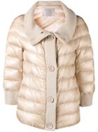 Herno Padded Ribbed Trim Jacket - Nude & Neutrals