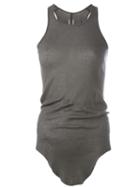 Rick Owens Curved Hem Tank Top, Women's, Size: 38, Grey, Cotton