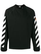Moncler X Off-white - Long Sleeve Stripe Sweatshirt - Men - Cotton - Xs, Black, Cotton