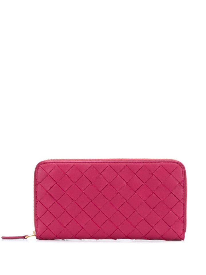 Bottega Veneta Intrecciato Weave Wallet - Pink