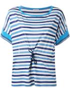 Moncler Striped T-shirt, Women's, Size: Xl, Blue, Cotton