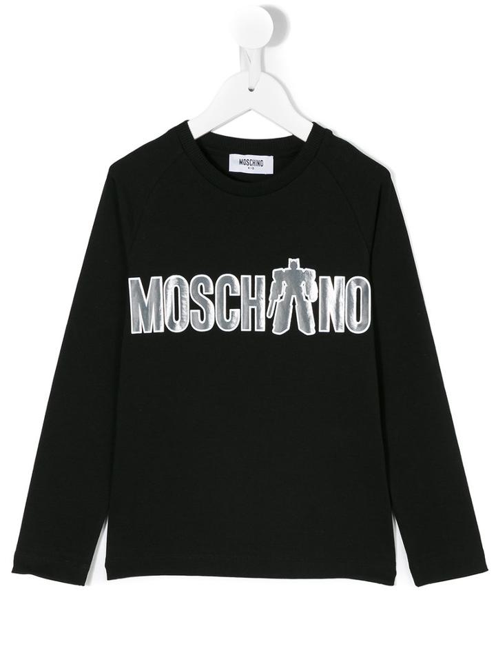 Moschino Kids - Logo Print Sweatshirt - Kids - Cotton/spandex/elastane - 8 Yrs, Black
