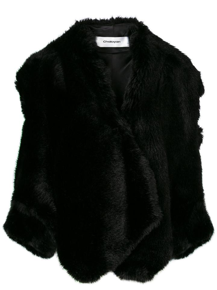 Chalayan Open Shoulder Jacket - Black