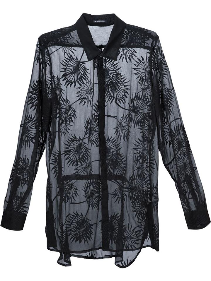 Ann Demeulemeester Embroidered Sheer Shirt