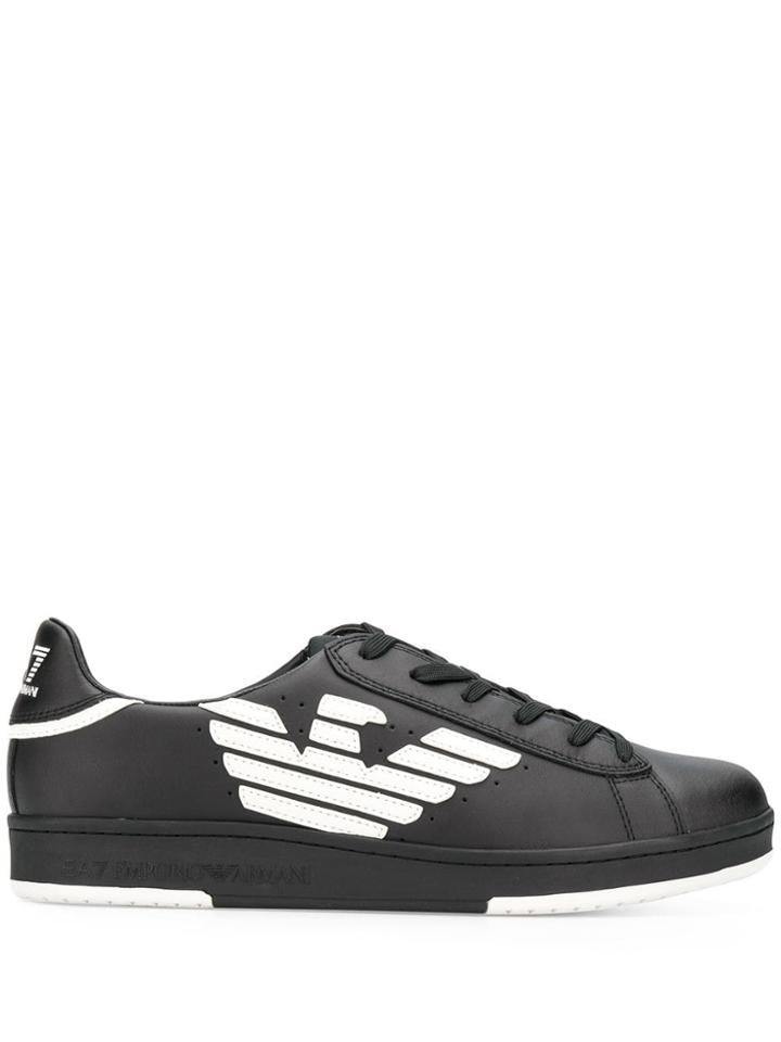 Ea7 Emporio Armani Logo Low-top Sneakers - A120 Black