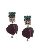Marni Small Floral Earrings - Brown