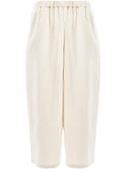 Miaoran Striped Cropped Trousers - Nude & Neutrals