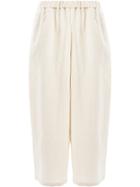 Miaoran Striped Cropped Trousers - Nude & Neutrals