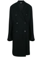 Ann Demeulemeester Double Breasted Coat - Black