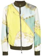 Versace Collection Bomber Neon Stampa Jacket - Yellow