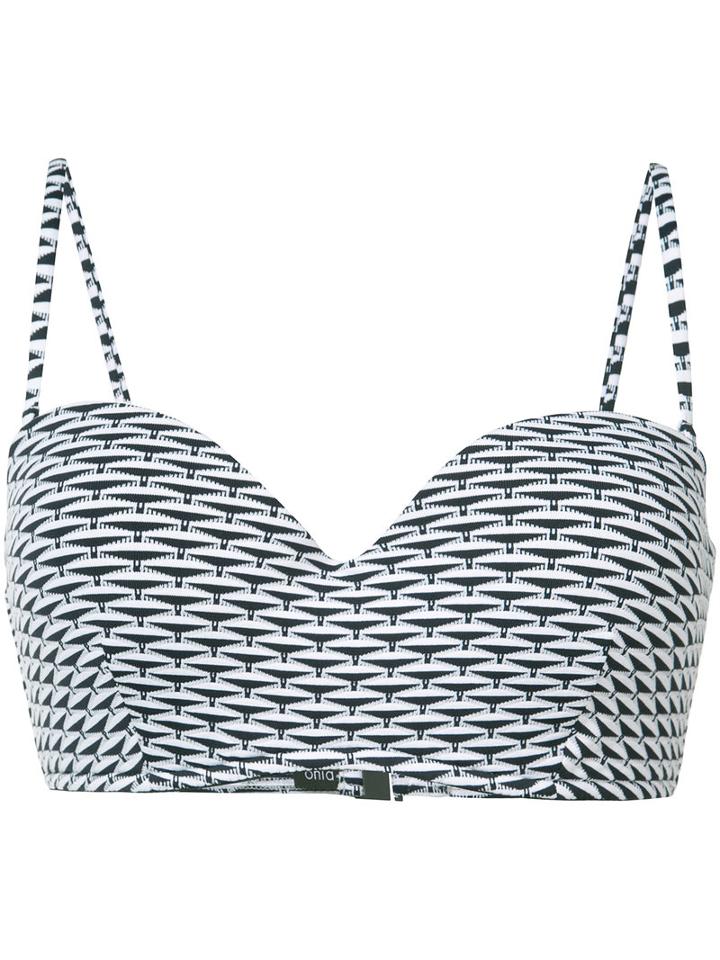 Onia - Maya Bikini Top - Women - Nylon/spandex/elastane - S, Blue, Nylon/spandex/elastane