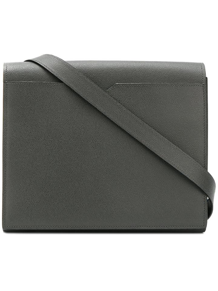Valextra Flap Satchel - Grey