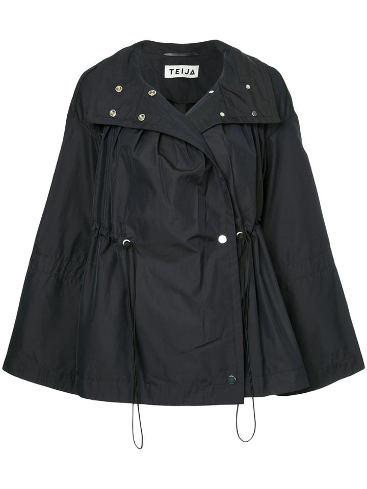 Teija A-line Oversized Jacket - Blue