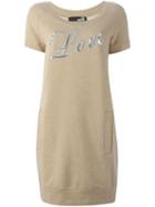 Moschino Vintage Embroidered Love Sweatshirt Dress