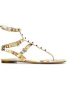 Valentino Garavani Rockstud Native Couture Sandals, Women's, Size: 35, Leather/metal Other