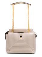 Fendi Bolsa Dot.com Click, Women's, Grey, Calf Leather