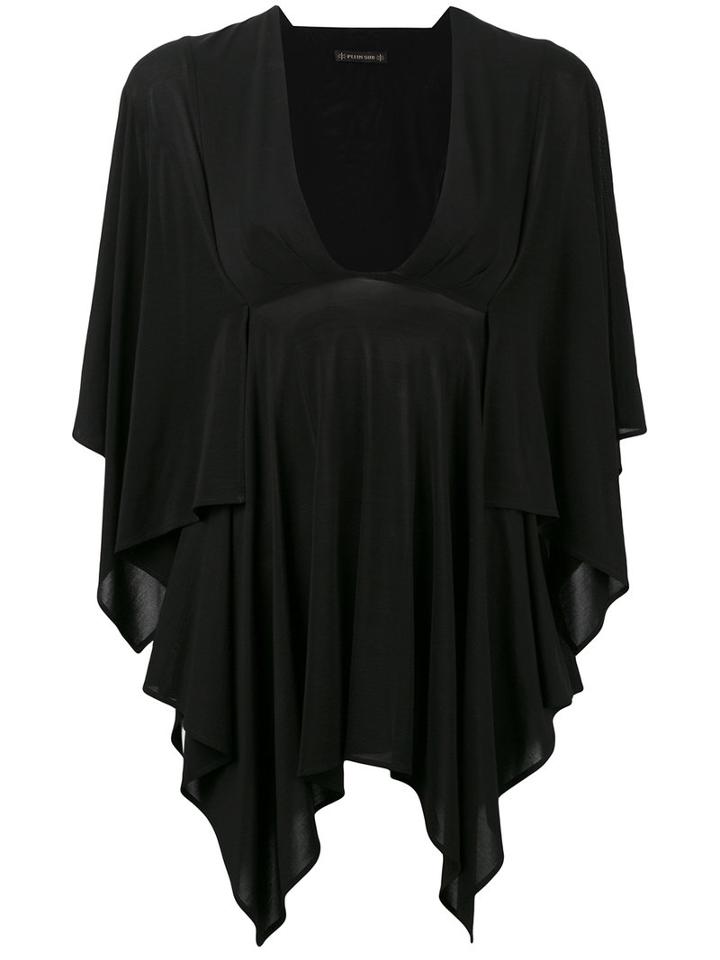 Batwing Tunic - Women - Spandex/elastane/viscose - 36, Black, Spandex/elastane/viscose, Plein Sud