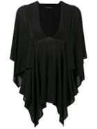 Batwing Tunic - Women - Spandex/elastane/viscose - 36, Black, Spandex/elastane/viscose, Plein Sud