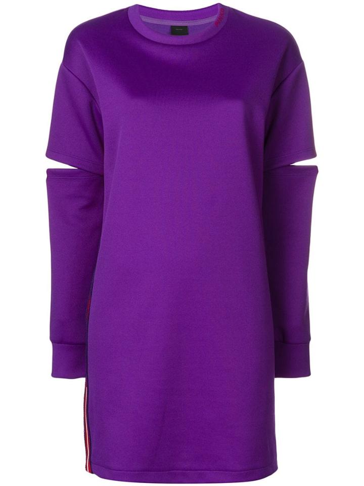 Pinko Slit Sleeve Dress - Pink & Purple