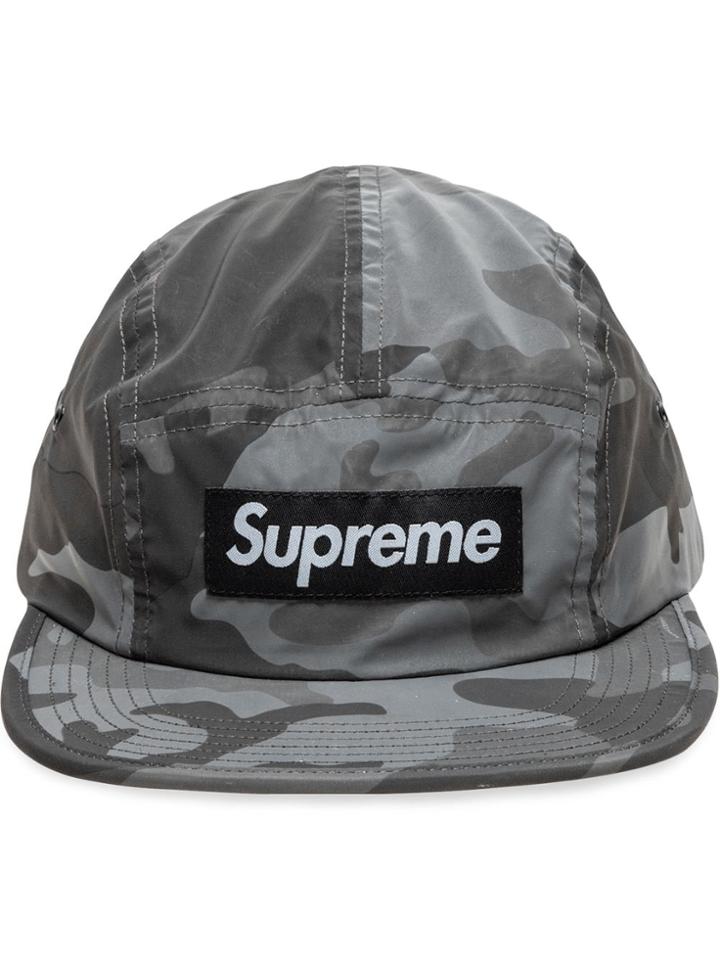 Supreme Reflective Camo Camp Cap 'fw18' - Grey