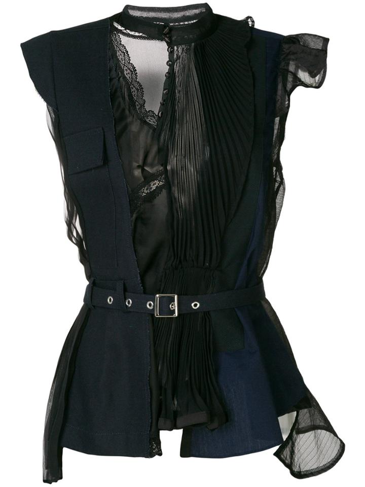 Sacai Panelled Top - Black