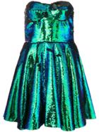 Amen Sequinned Bustier Dress - Green