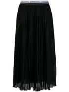 Ermanno Scervino Pleated Midi Skirt - Black