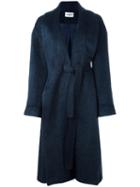 Cacharel Belted Coat, Women's, Size: 38, Blue, Polyamide/mohair/wool