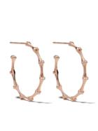 Annoushka 18kt Rose Gold Dream Catcher Bamboo Diamond Hoop Earrings -