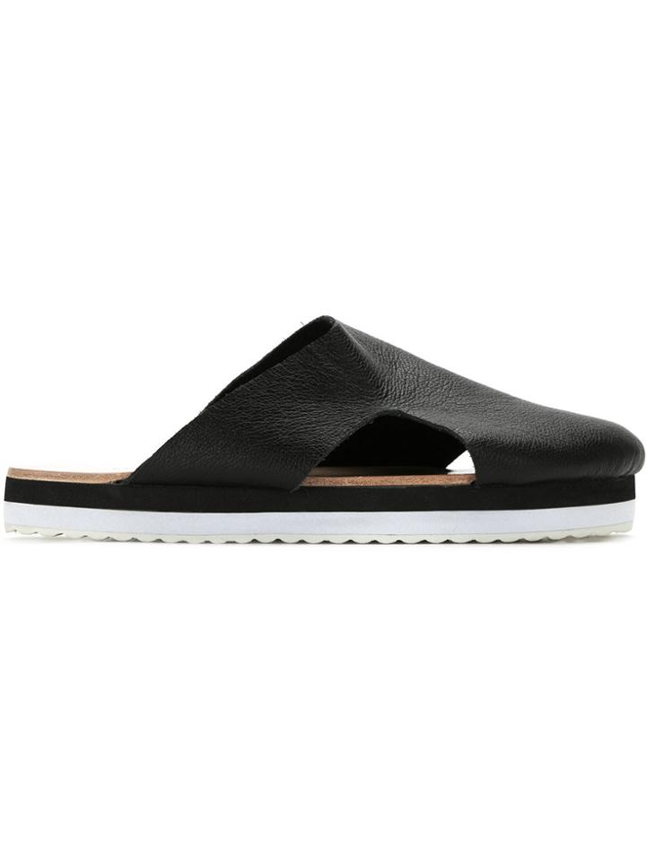 Mara Mac Cut Out Mules - Black