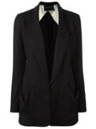 Erika Cavallini Loose-fit Blazer, Women's, Size: 42, Black, Viscose/virgin Wool