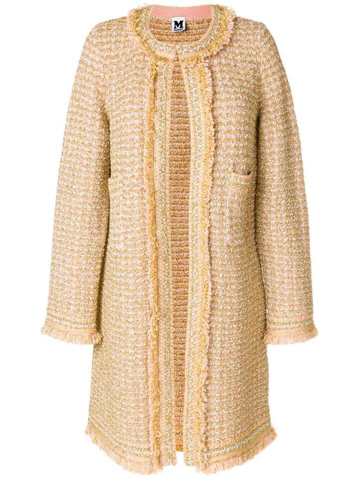 M Missoni Embroidered Tailored Coat - Metallic