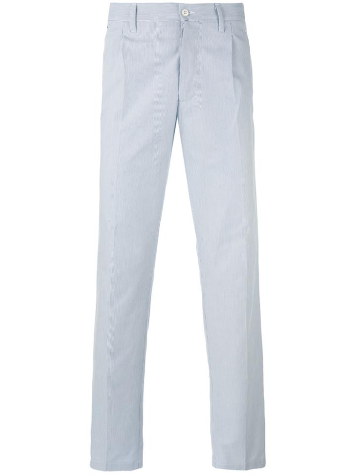 Mp Massimo Piombo Classic Pleat Front Trousers - Blue
