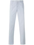 Mp Massimo Piombo Classic Pleat Front Trousers - Blue