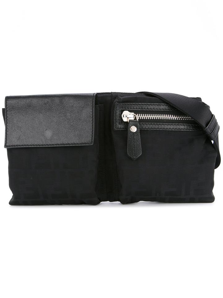 Fendi Vintage Zucca Pattern Bum Waist Bag - Black