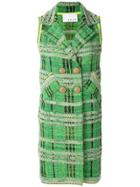 20:52 Checked Maxi Vest - Green