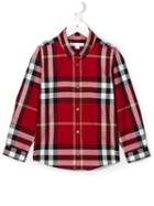 Burberry Kids Button Down Check Shirt, Boy's, Size: 8 Yrs, Red