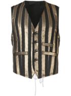 Haider Ackermann - Vertical Striped Waistcoat - Men - Cotton/polyester/spandex/elastane - 50, Grey, Cotton/polyester/spandex/elastane
