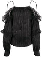 Isabel Marant Margo Off-shoulder Blouse - Black