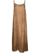 Uma Wang Long Slip Dress - Brown