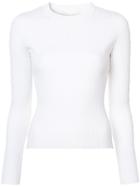 Jonathan Simkhai Cut Out Sleeve Ribbed Sweater - White